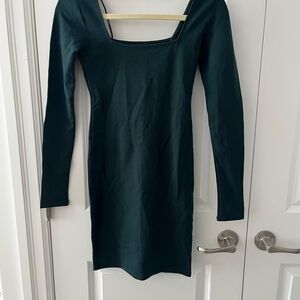 Forever 21 Dark Green Long Sleeve Dress